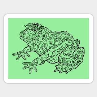 Linework Paisley Frog Magnet